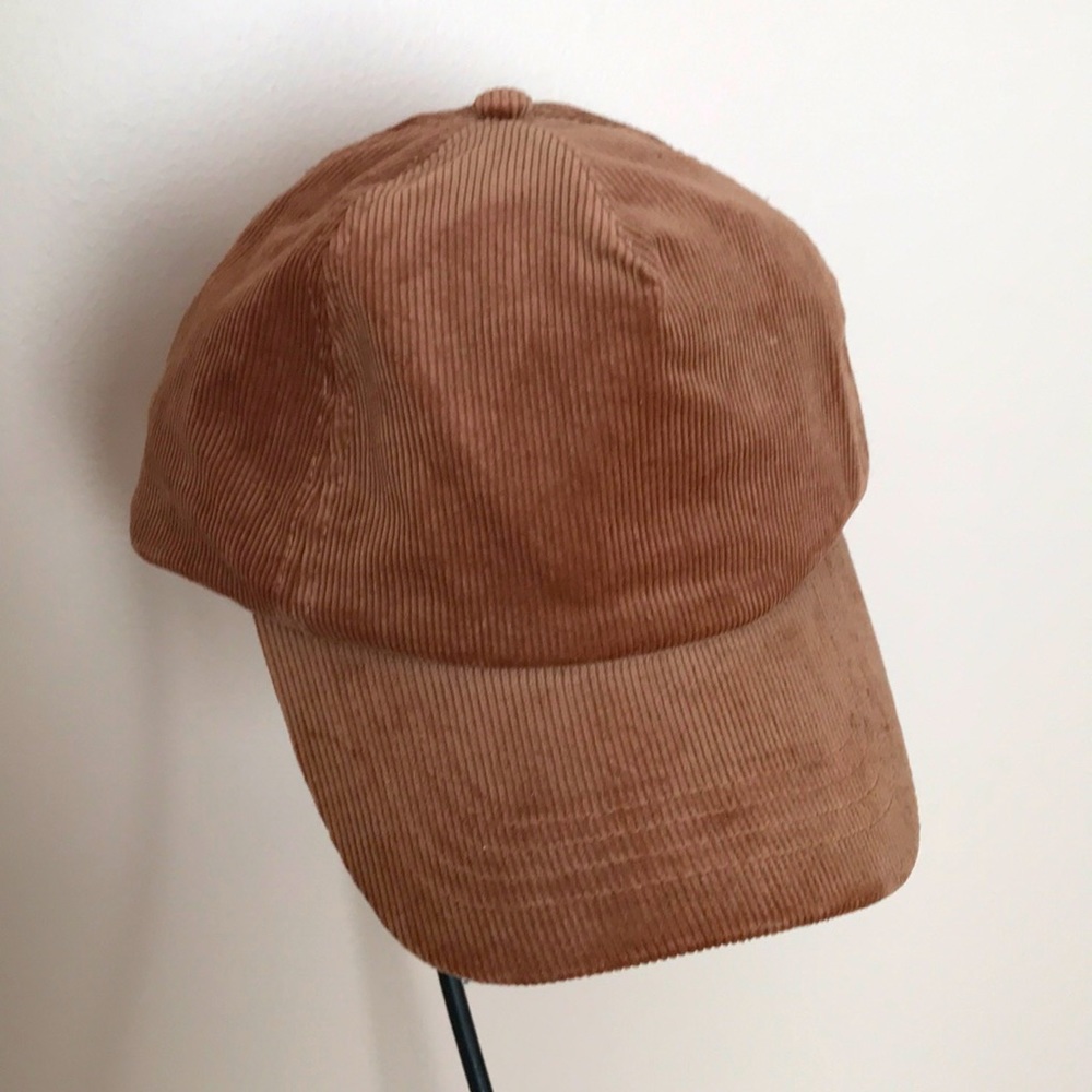 New blush pink corduroy baseball cap